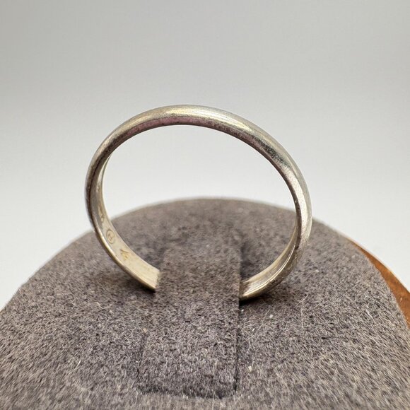 VTG Solid Sterling Silver 925 Half Round Wedding Band 2.5mm Ring Size 8 - Picture 3 of 11